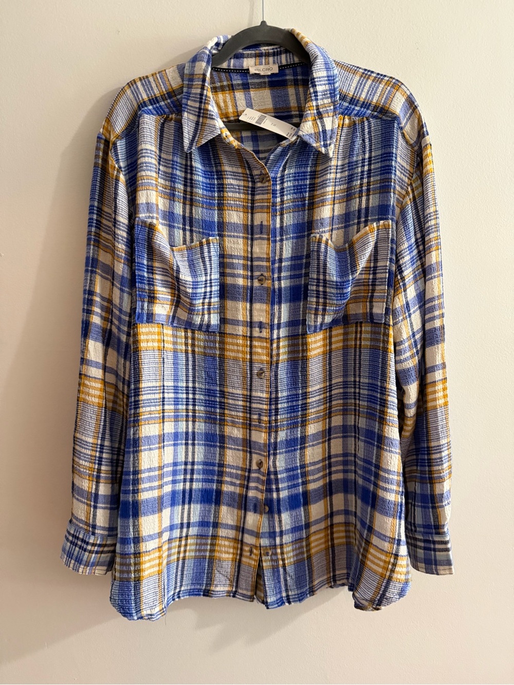 NWT Pilcro by Anthropologie Plaid Button-Up Shirt XL